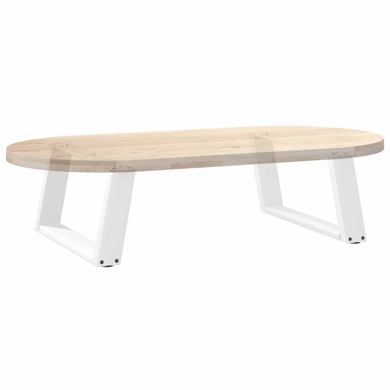 Picioare pentru măsuță de cafea în formă de U, 2 buc., alb, 70x(30-31) cm, oțel