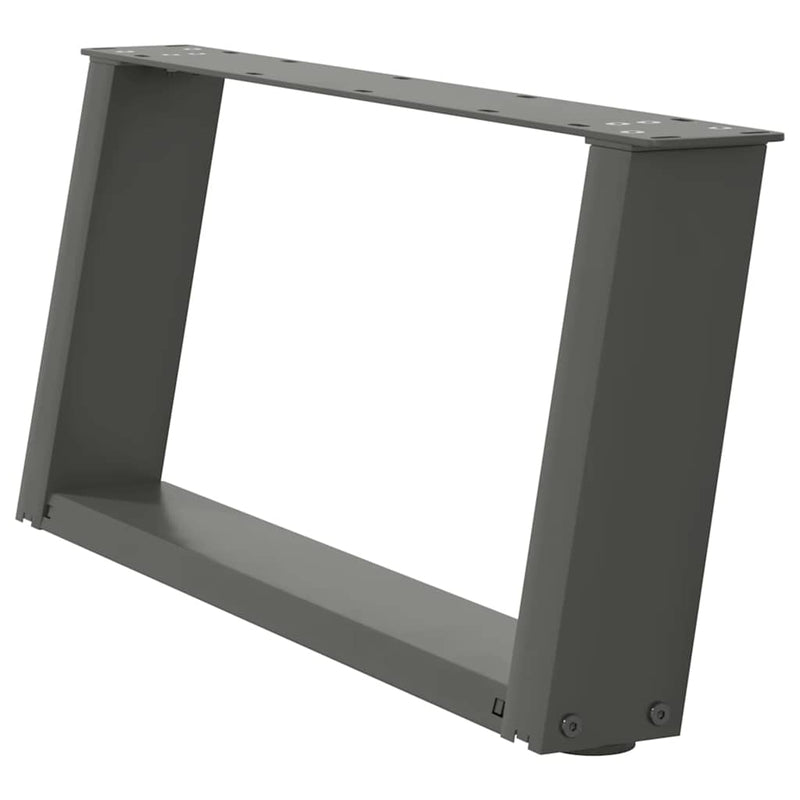 Picioare pentru măsuță de cafea în formă de U, 2 buc., antracit, 70x(30-31) cm, oțel