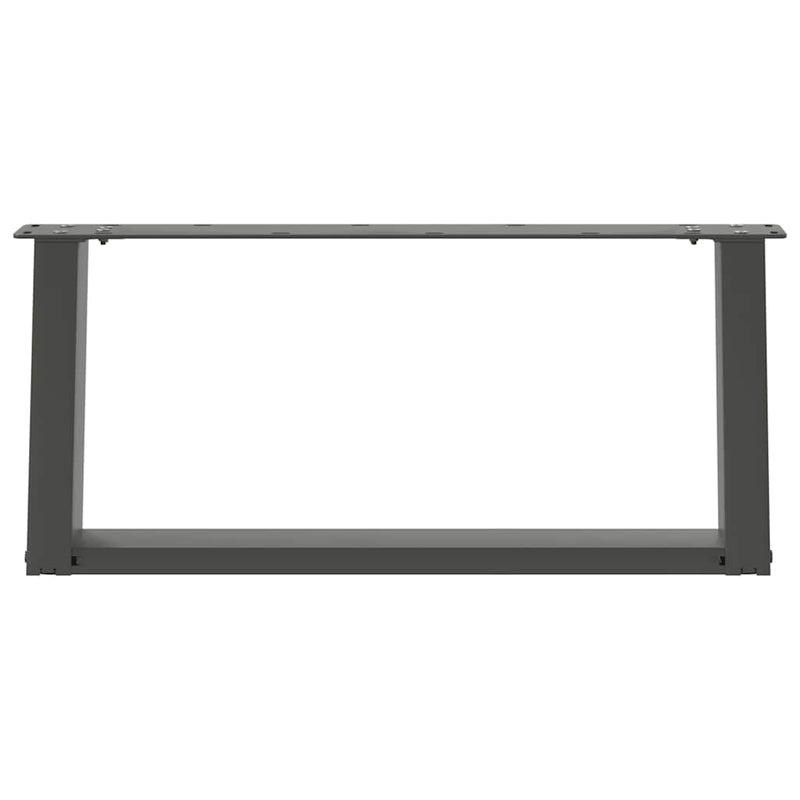 Picioare pentru măsuță de cafea în formă de U, 2 buc., antracit, 70x(30-31) cm, oțel