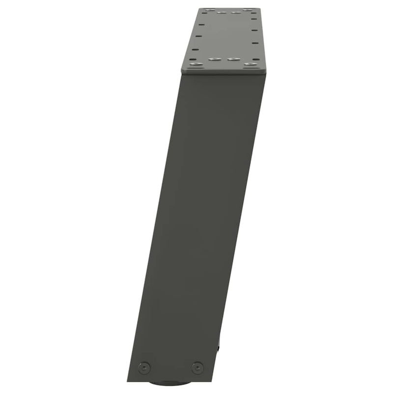 Picioare pentru măsuță de cafea în formă de U, 2 buc., antracit, 70x(30-31) cm, oțel