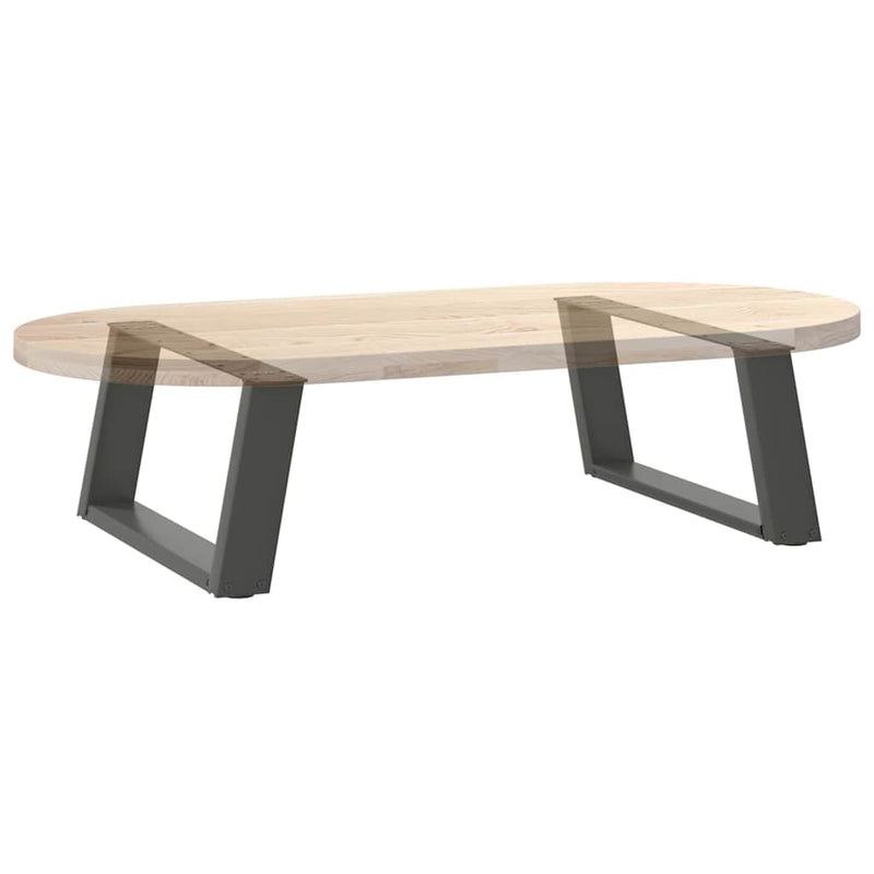 Picioare pentru măsuță de cafea în formă de U, 2 buc., antracit, 70x(30-31) cm, oțel