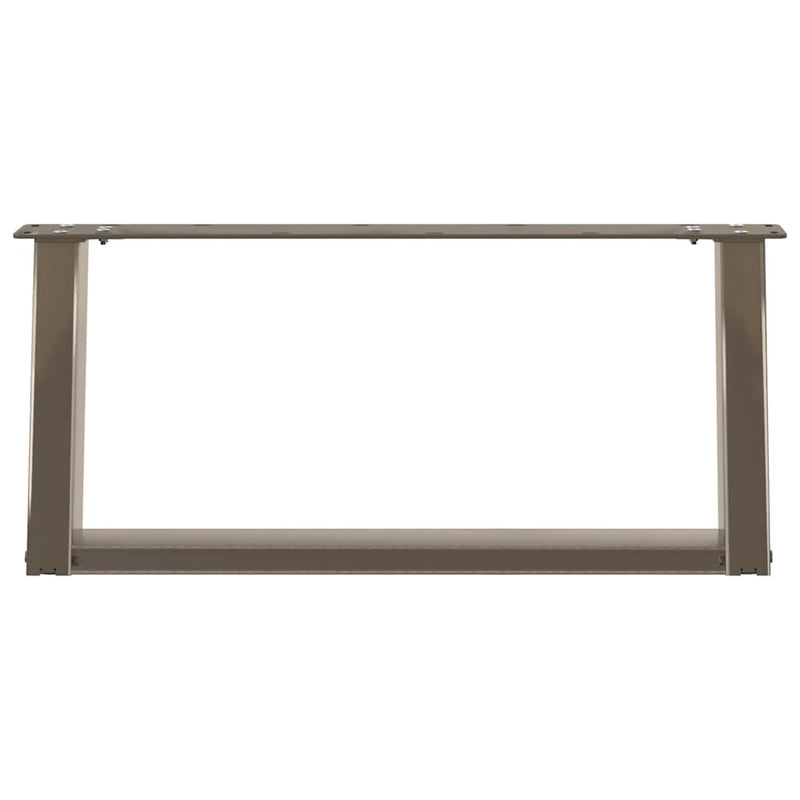 Picioare pentru măsuță de cafea în formă de U, 2 buc., oțel natural, 70x(30-31) cm