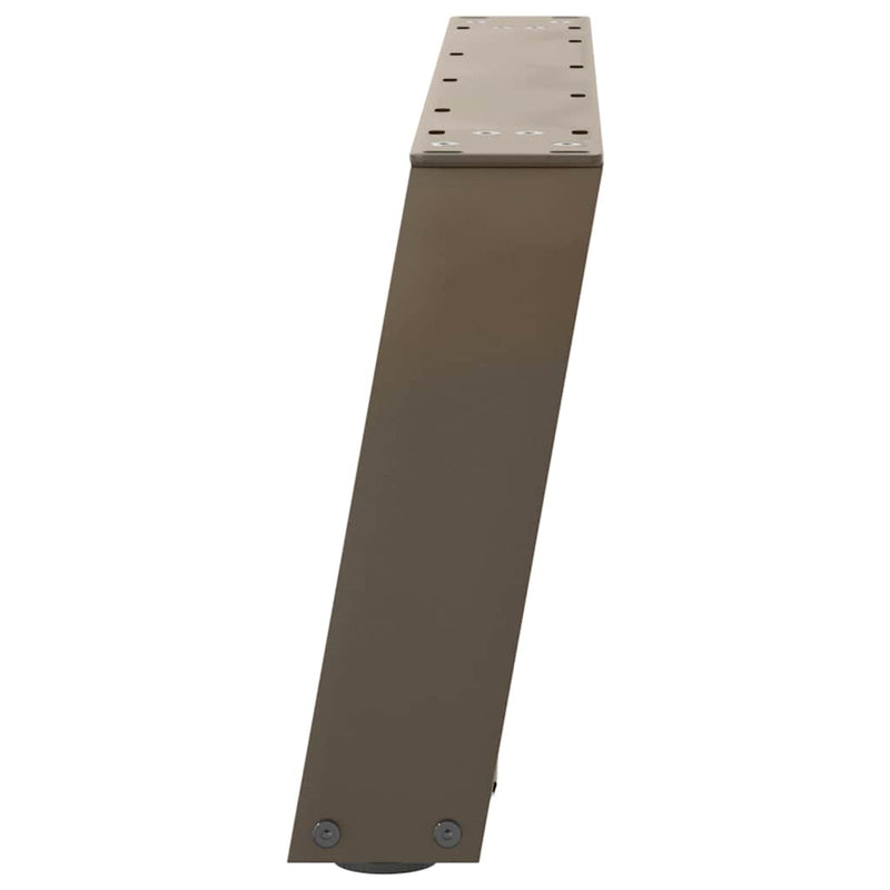 Picioare pentru măsuță de cafea în formă de U, 2 buc., oțel natural, 70x(30-31) cm