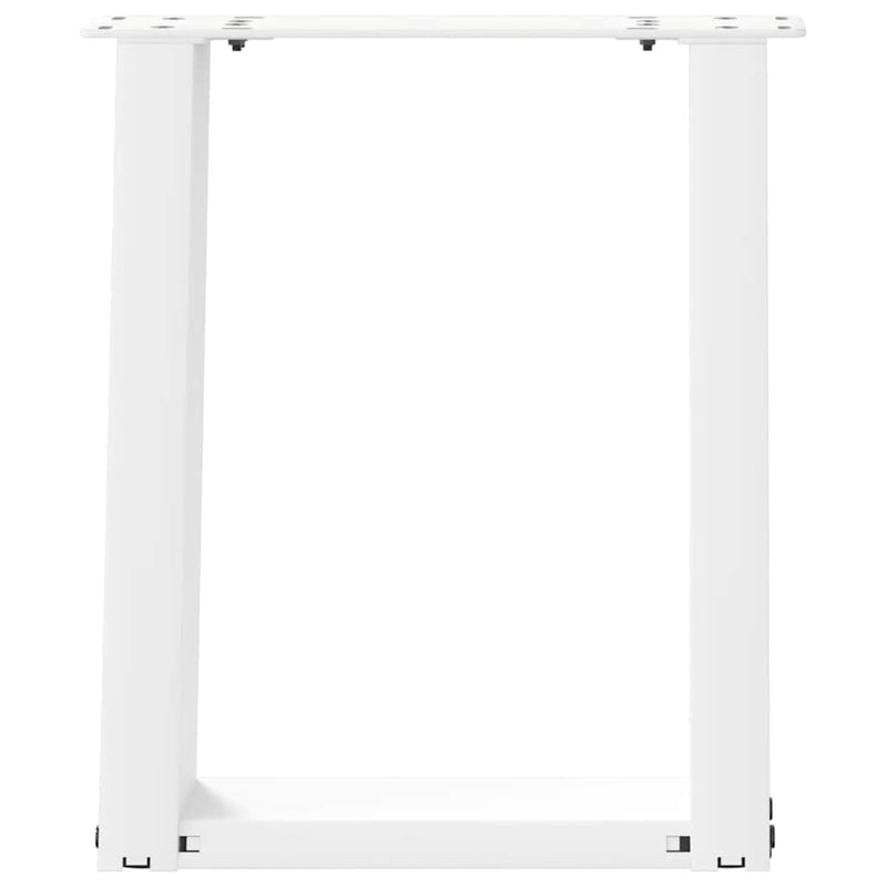 Picioare pentru măsuță de cafea în formă de U, 2 buc., alb, 28x(42-43) cm, oțel