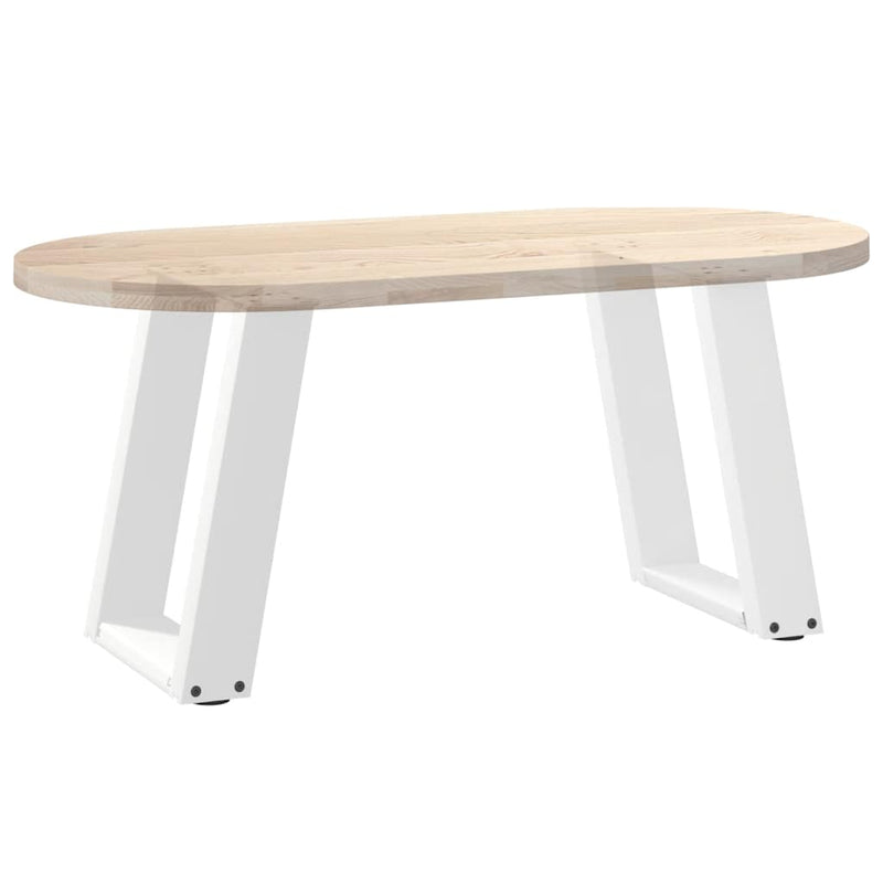 Picioare pentru măsuță de cafea în formă de U, 2 buc., alb, 28x(42-43) cm, oțel