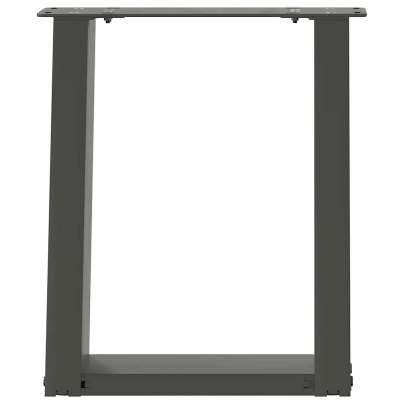 Picioare pentru măsuță de cafea în formă de U, 2 buc., antracit, 28x(42-43) cm, oțel