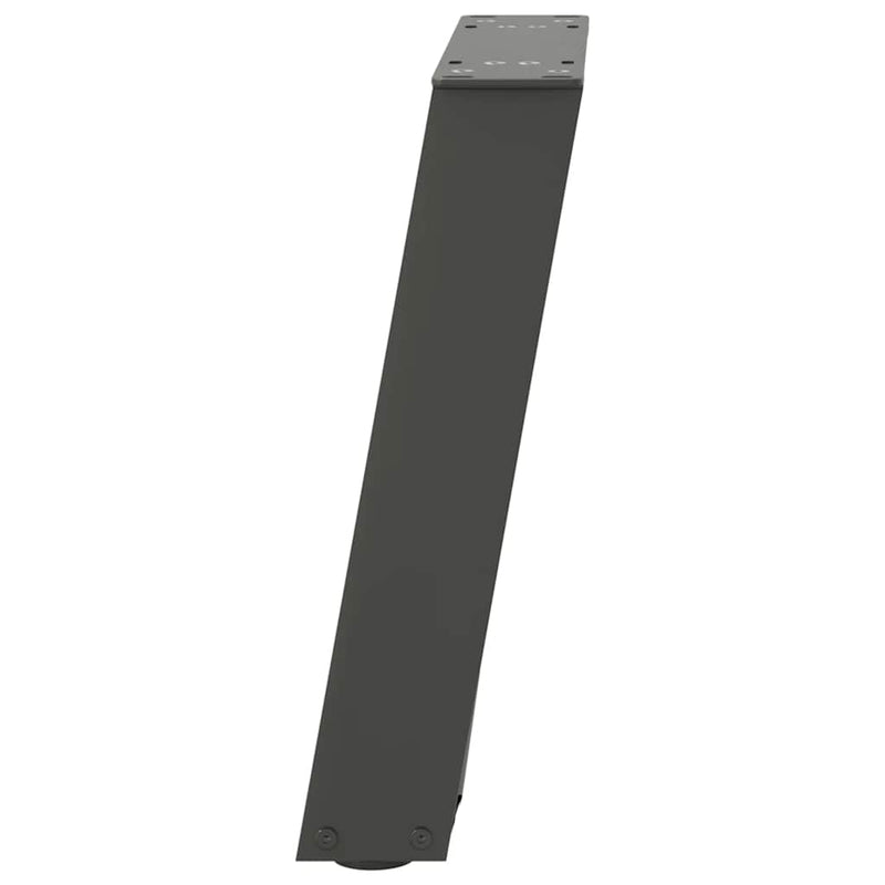 Picioare pentru măsuță de cafea în formă de U, 2 buc., antracit, 28x(42-43) cm, oțel
