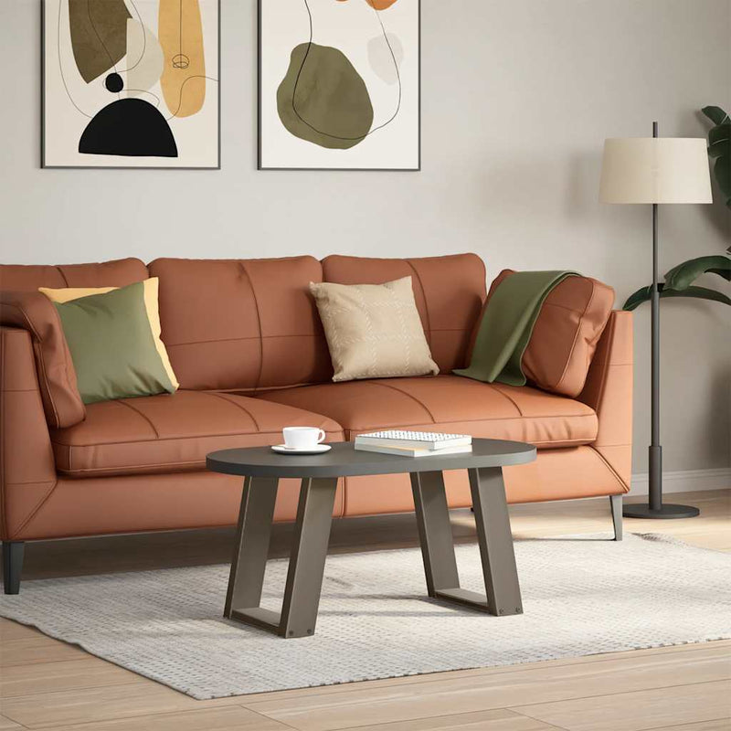 Picioare pentru măsuță de cafea în formă de U, 2 buc., oțel natural, 28x(42-43) cm