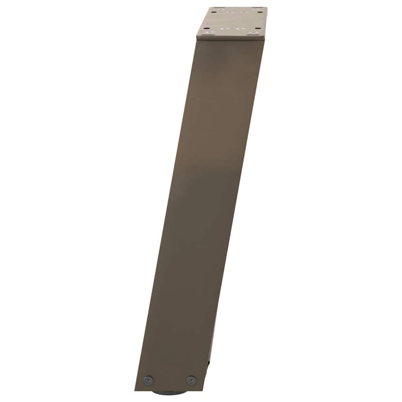 Picioare pentru măsuță de cafea în formă de U, 2 buc., oțel natural, 28x(42-43) cm