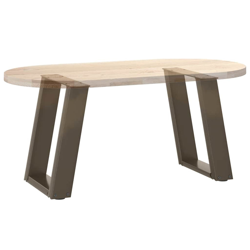 Picioare pentru măsuță de cafea în formă de U, 2 buc., oțel natural, 28x(42-43) cm