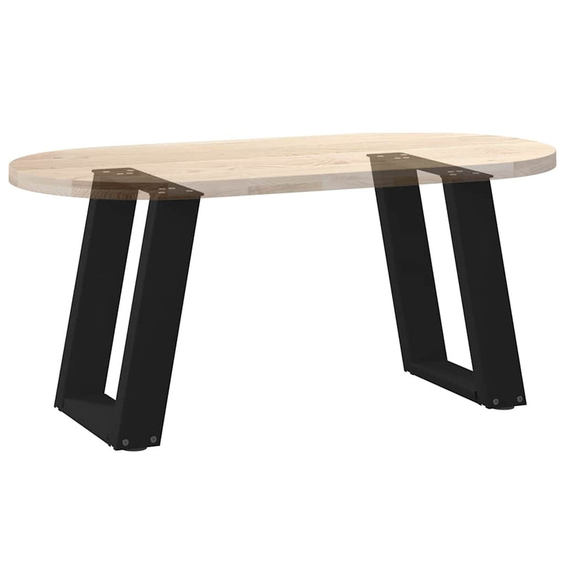 Picioare pentru măsuță de cafea în formă de U, 2 buc., negru, 38x(42-43) cm, oțel