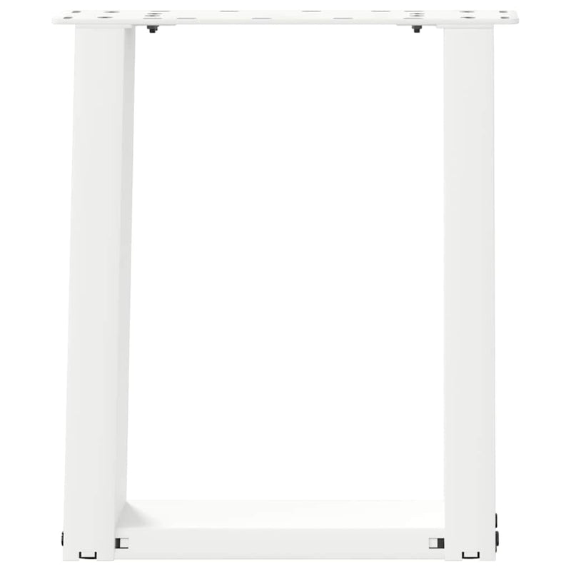 Picioare pentru măsuță de cafea în formă de U, 2 buc., alb, 38x(42-43) cm, oțel