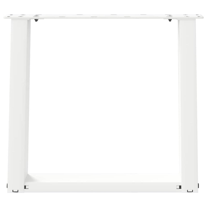 Picioare pentru măsuță de cafea în formă de U, 2 buc., alb, 50x(42-43) cm, oțel
