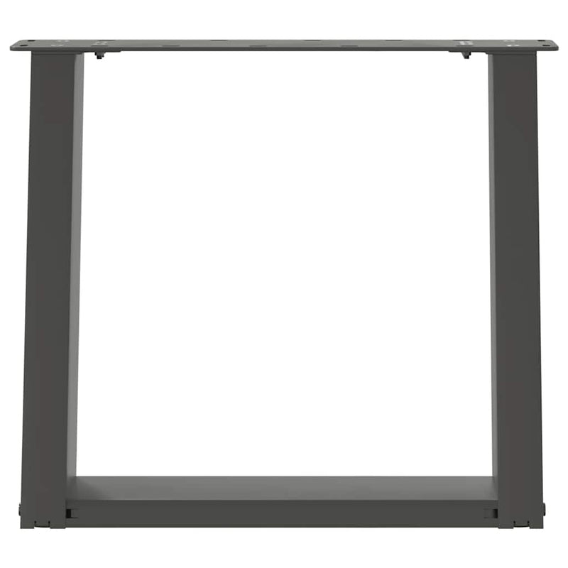 Picioare pentru măsuță de cafea în formă de U, 2 buc., antracit, 50x(42-43) cm, oțel