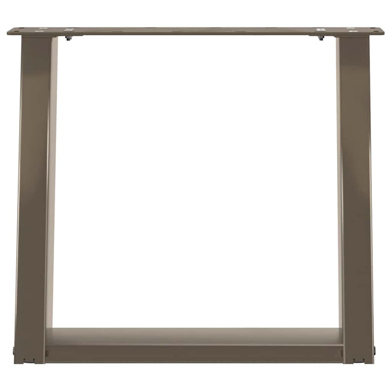 Picioare pentru masă de cafea în formă de U, 2 buc., oțel natural, 50x(42-43) cm