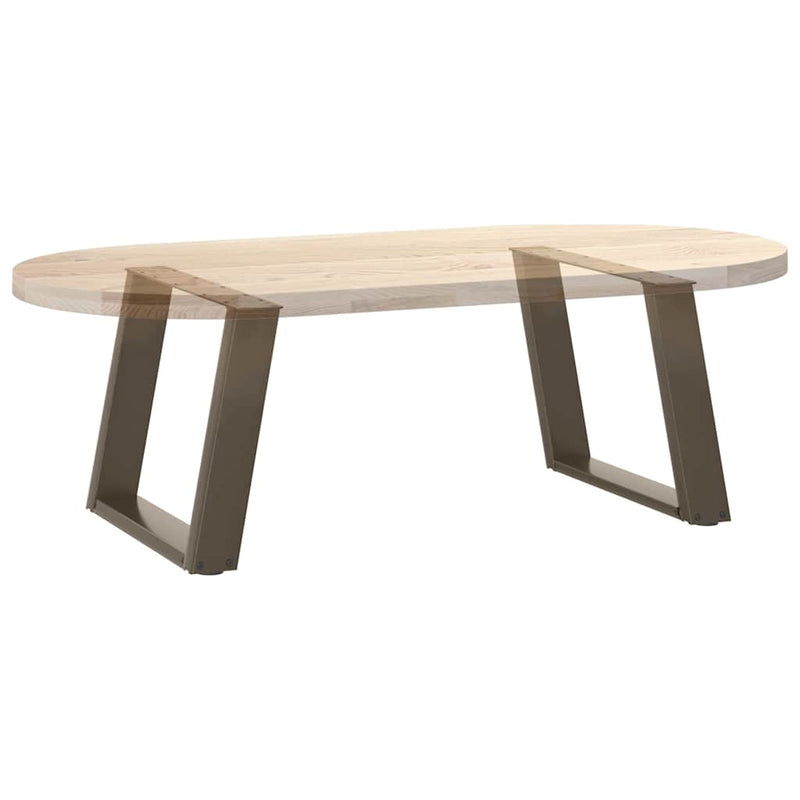 Picioare pentru masă de cafea în formă de U, 2 buc., oțel natural, 50x(42-43) cm