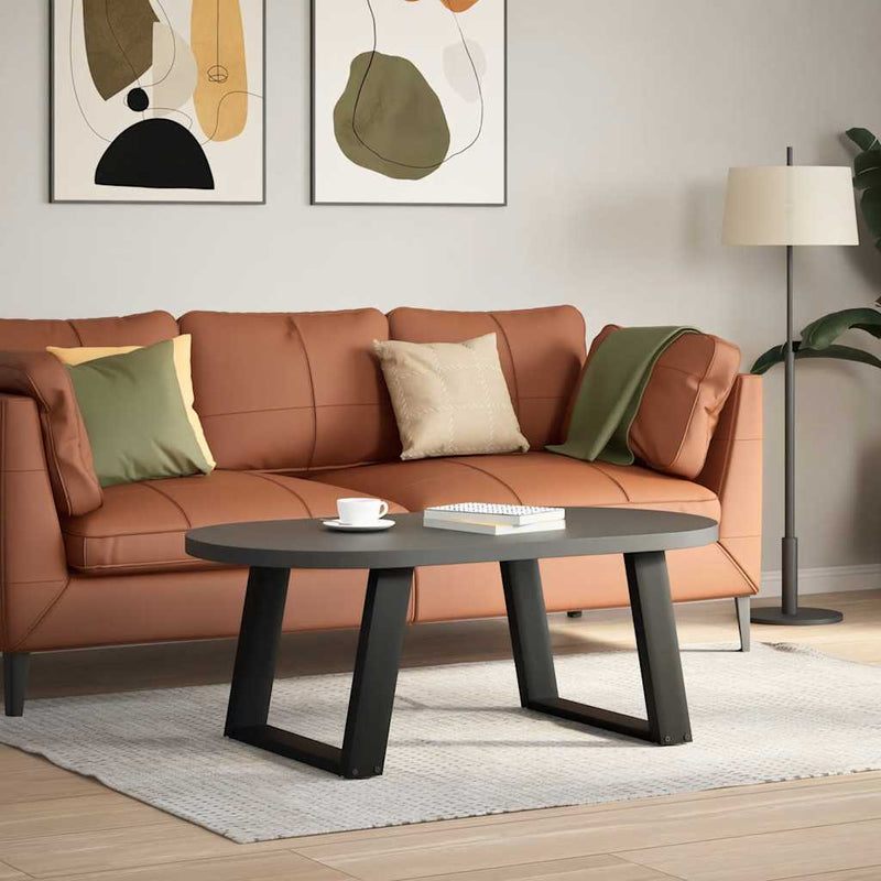 Picioare pentru măsuță de cafea în formă de U, 2 buc., negru, 60x(42-43) cm, oțel