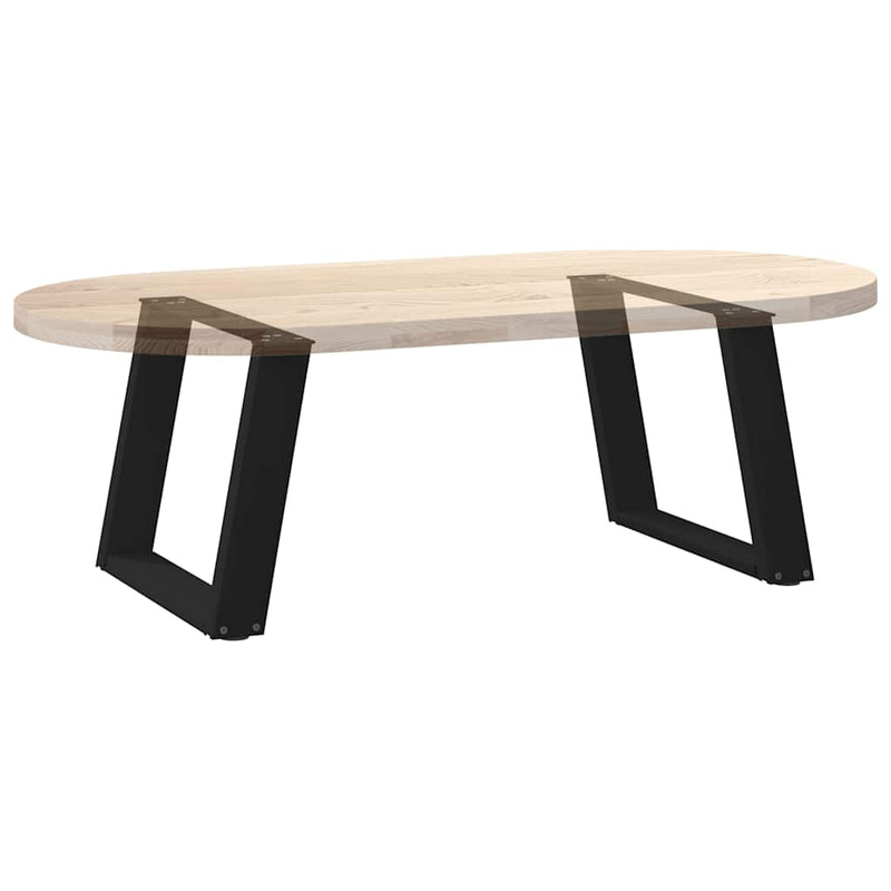 Picioare pentru măsuță de cafea în formă de U, 2 buc., negru, 60x(42-43) cm, oțel