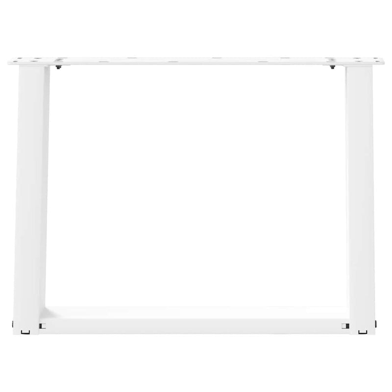 Picioare pentru măsuță de cafea în formă de U, 2 buc., alb, 60 x (42-43) cm, oțel