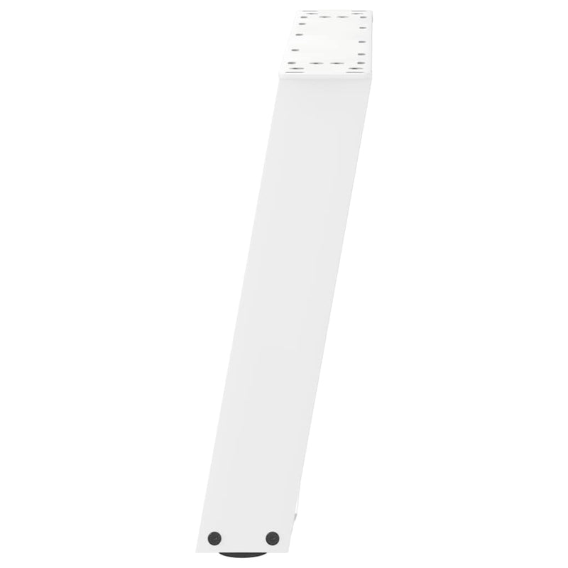 Picioare pentru măsuță de cafea în formă de U, 2 buc., alb, 60 x (42-43) cm, oțel