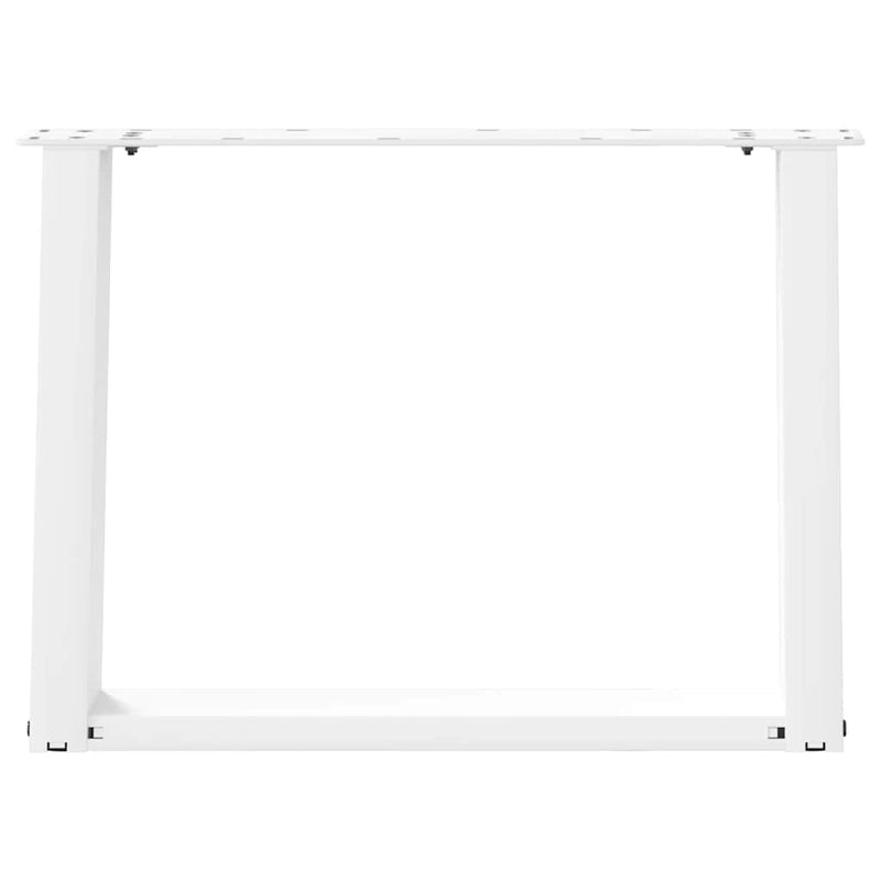 Picioare pentru măsuță de cafea în formă de U, 2 buc., alb, 70x(42-43) cm, oțel