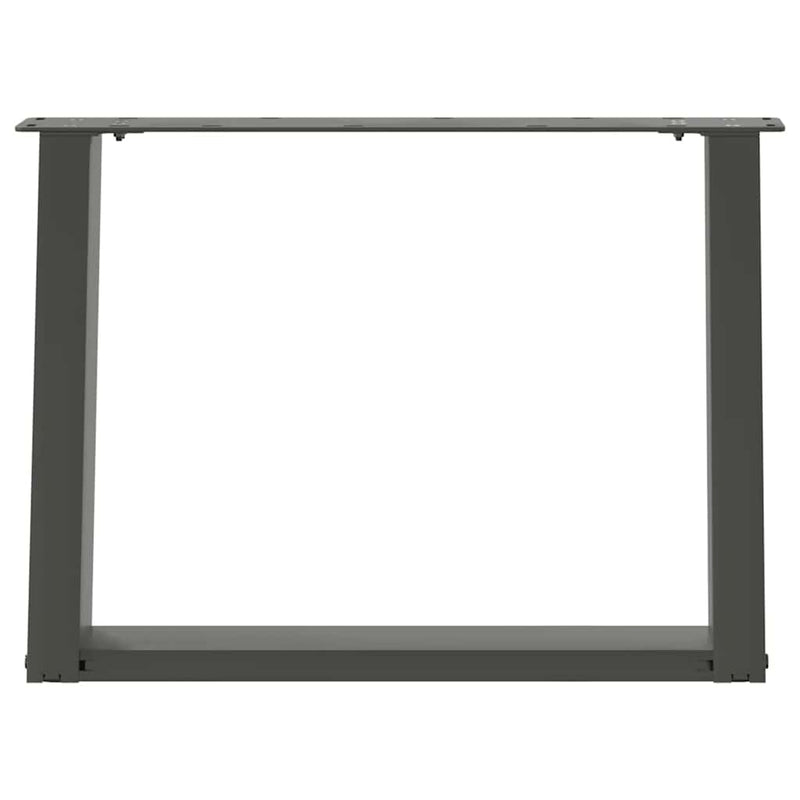 Picioare pentru măsuță de cafea în formă de U, 2 buc., antracit, 70x(42-43) cm, oțel