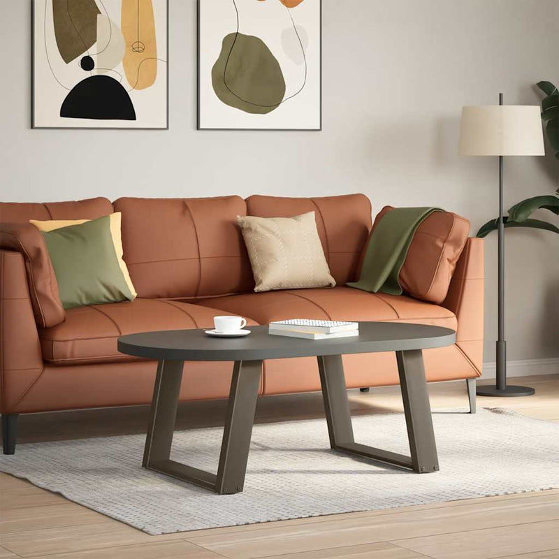 Picioare pentru masă de cafea în formă de U, 2 buc., oțel natural, 70x(42-43) cm