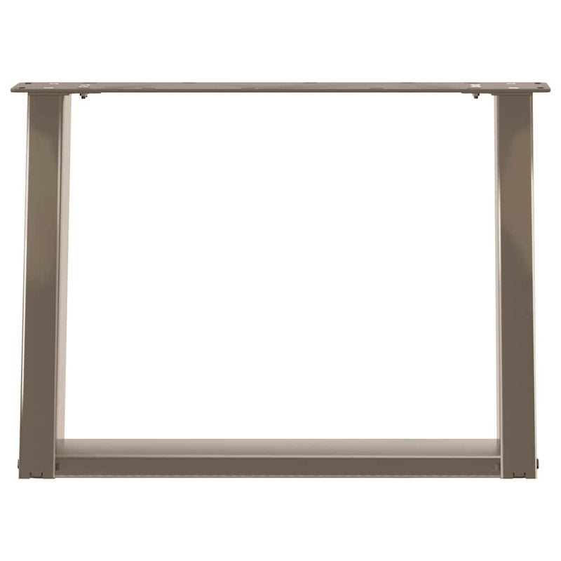 Picioare pentru masă de cafea în formă de U, 2 buc., oțel natural, 70x(42-43) cm