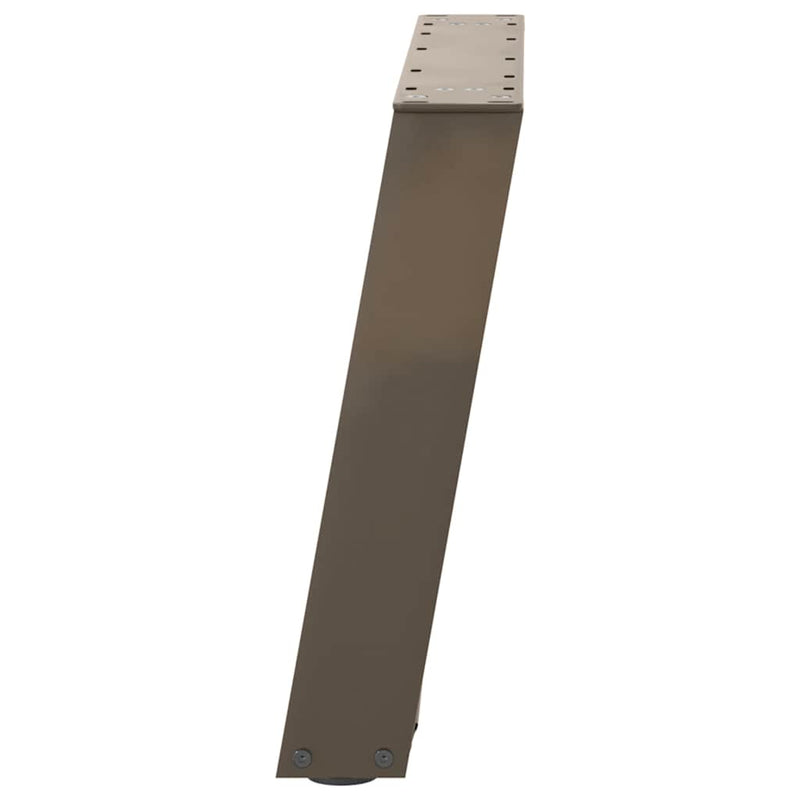 Picioare pentru masă de cafea în formă de U, 2 buc., oțel natural, 70x(42-43) cm