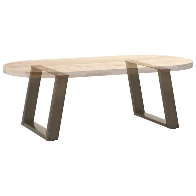 Picioare pentru masă de cafea în formă de U, 2 buc., oțel natural, 70x(42-43) cm