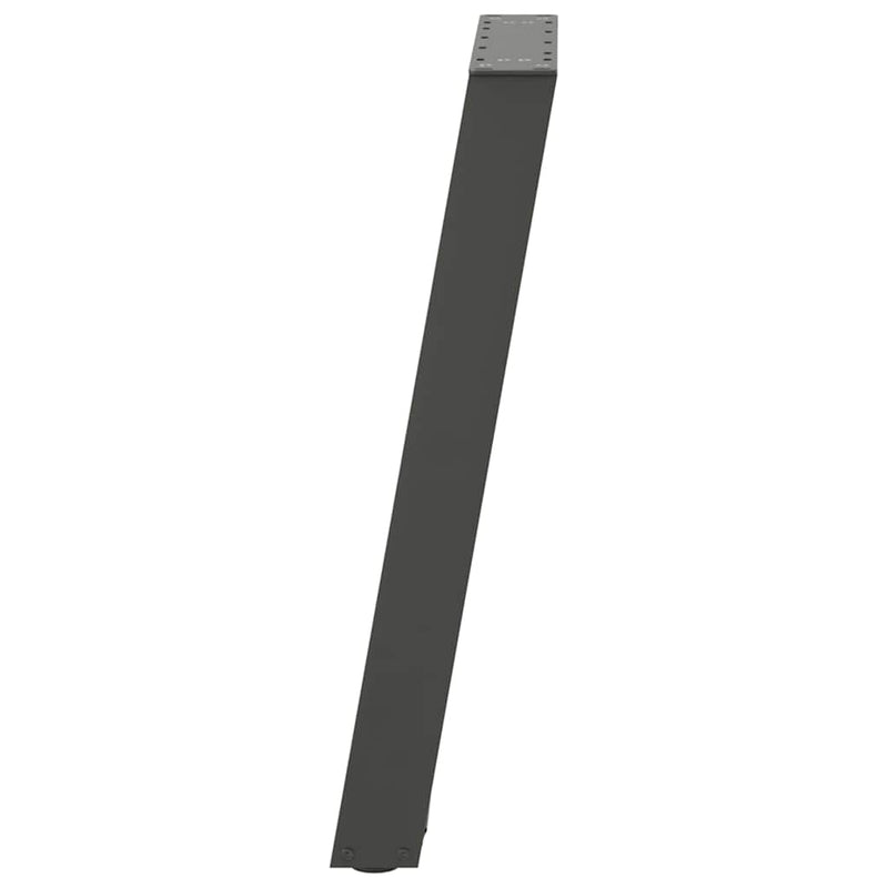 Picioare de masă consolă în formă de U, 2 buc., antracit, 38x(72-73) cm, oțel