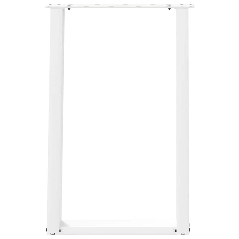 Picioare de masă în formă de U, 2 buc., alb, 50x(72-73) cm, oțel