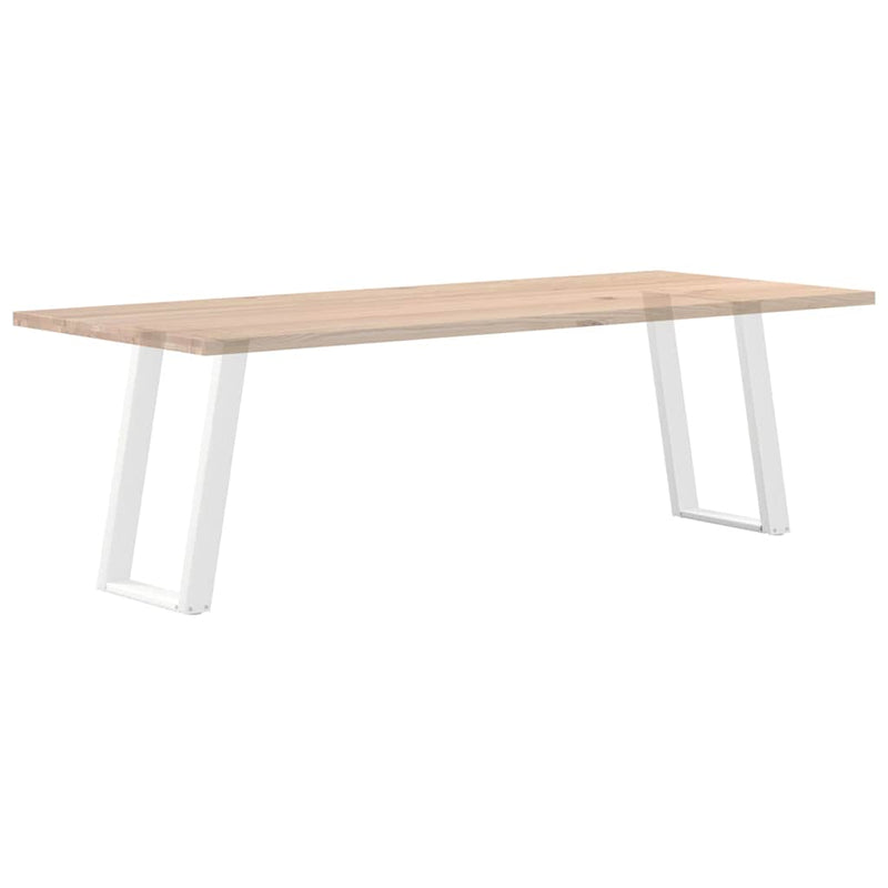 Picioare de masă în formă de U, 2 buc., alb, 50x(72-73) cm, oțel