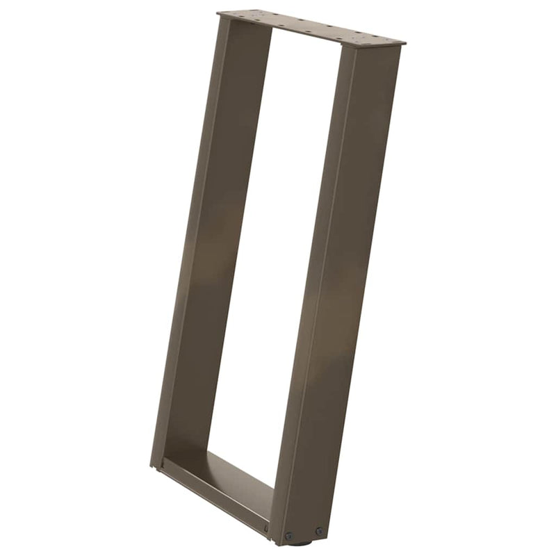 Picioare de masă în formă de U, 2 buc., oțel natural, 60 x (72-73) cm