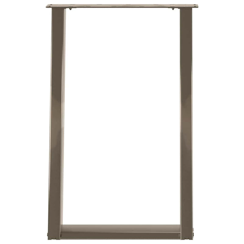 Picioare de masă în formă de U, 2 buc., oțel natural, 60 x (72-73) cm