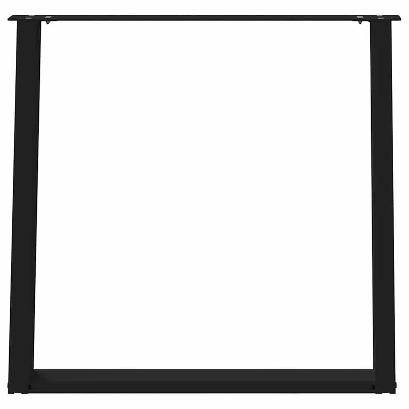 Picioare de masă în formă de U, 2 buc., negru, 80x(72-73) cm, oțel