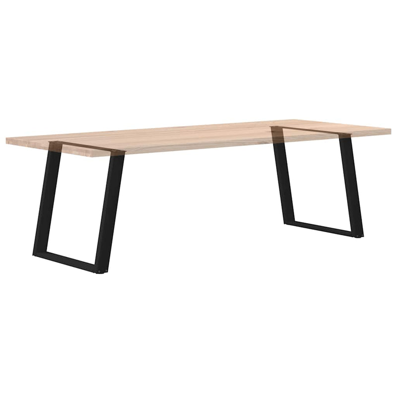 Picioare de masă în formă de U, 2 buc., negru, 80x(72-73) cm, oțel