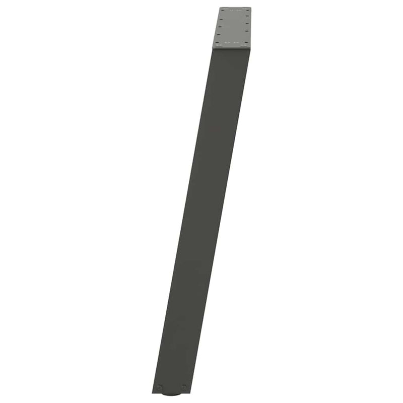Picioare de masă în formă de U, 2 buc., antracit, 90x(72-73) cm, oțel