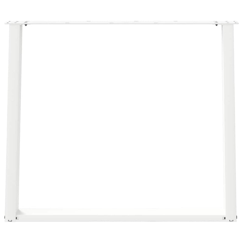 Picioare de masă în formă de U, 2 buc., alb, 100 x (72-73) cm, oțel