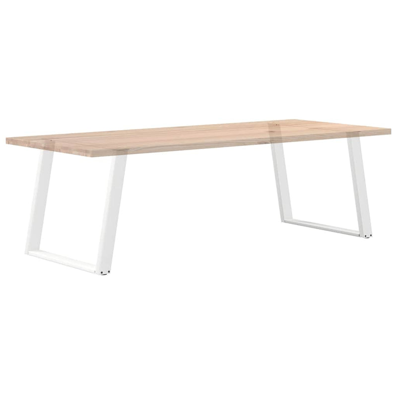 Picioare de masă în formă de U, 2 buc., alb, 100 x (72-73) cm, oțel