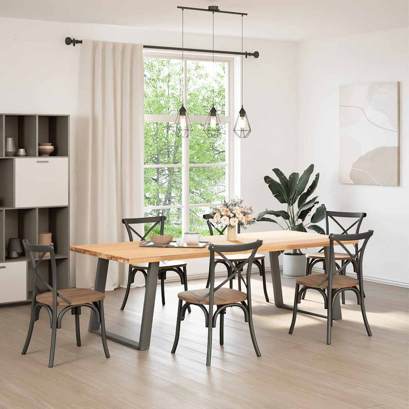 Picioare de masă în formă de U, 2 buc., antracit, 100x(72-73) cm, oțel