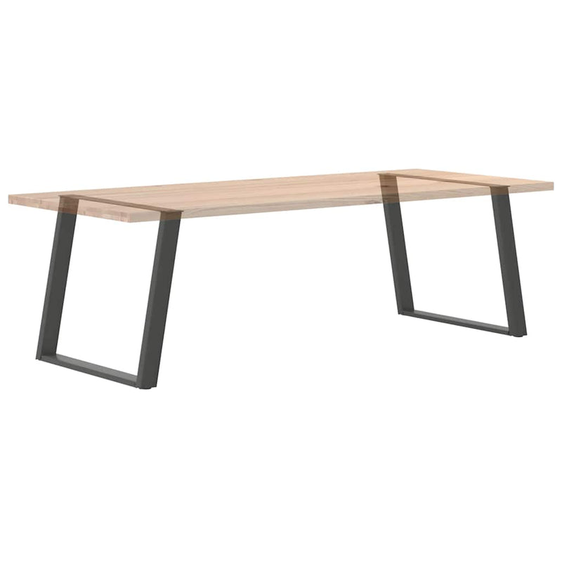 Picioare de masă în formă de U, 2 buc., antracit, 100x(72-73) cm, oțel