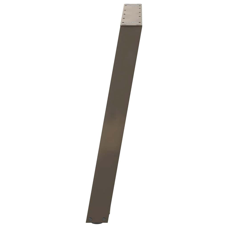 Picioare de masă în formă de U, 2 buc., oțel natural, 100 x (72-73) cm