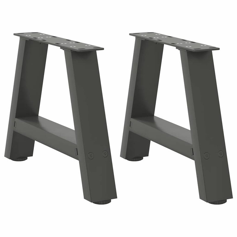 Picioare pentru măsuță de cafea în formă de A, 2 buc., antracit, 30x(30-31) cm, oțel
