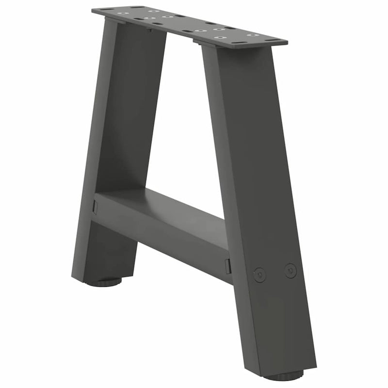 Picioare pentru măsuță de cafea în formă de A, 2 buc., antracit, 30x(30-31) cm, oțel