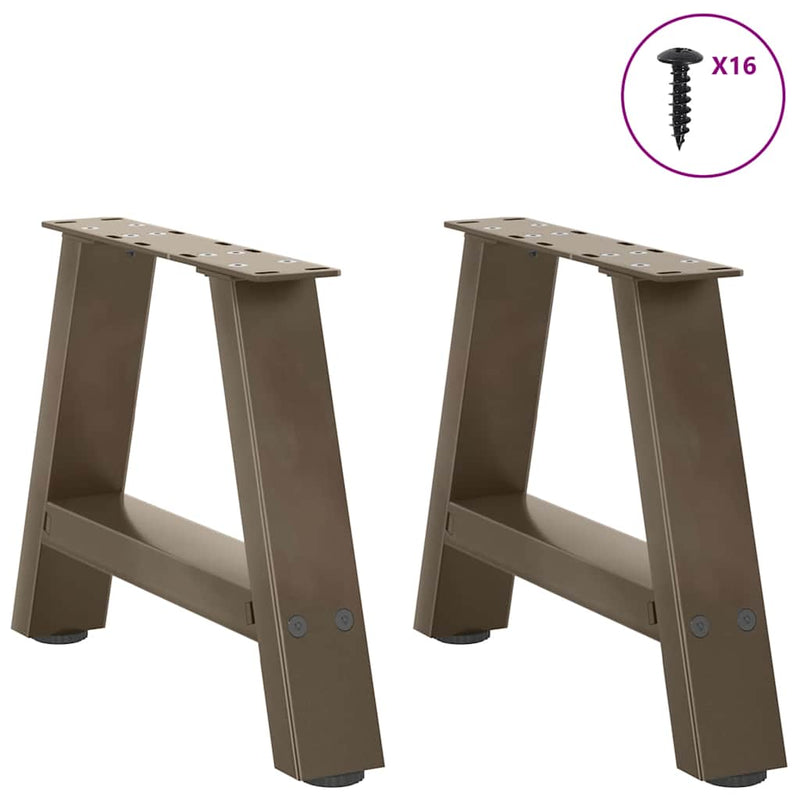 Picioare pentru măsuță de cafea în formă de A, 2 buc., 30x(30-31) cm, oțel