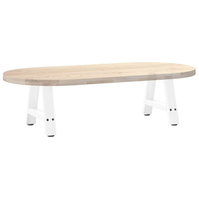 Picioare pentru măsuță de cafea în formă de A, 2 buc., alb, 40x(30-31) cm, oțel