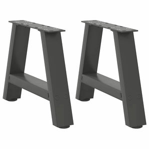 Picioare pentru măsuță de cafea în formă de A, 2 buc., antracit, 40x(30-31) cm, oțel
