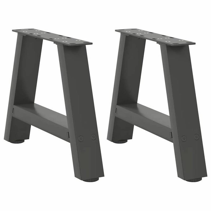 Picioare pentru măsuță de cafea în formă de A, 2 buc., antracit, 40x(30-31) cm, oțel