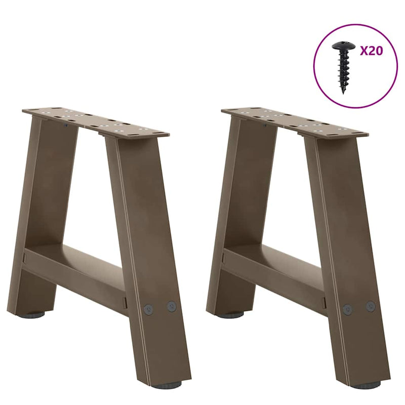 Picioare pentru măsuță de cafea în formă de A, 2 buc., 40x(30-31) cm, oțel